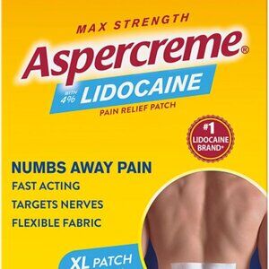 Aspercreme Max Strength Soothing Pain Relief Patch XL (3 Count) 2 PACKS - NEW